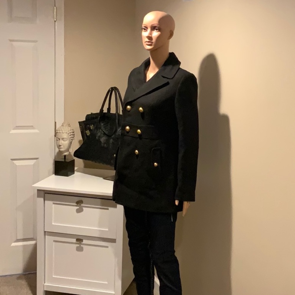 Black Loft pea coat
